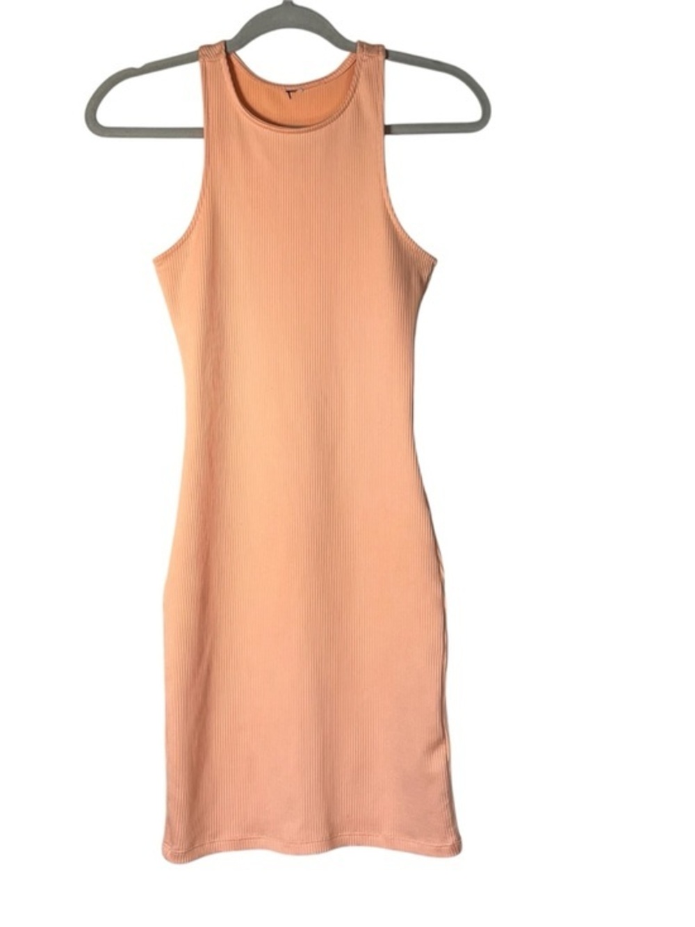 H&M Divided Peach Sleeveless BodyCon Ribbed Dress XS Tagless